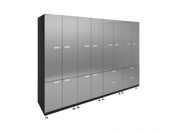 Kit 7 – Locker Wall Garage Cabinet System | 24”D x 120”W x 84”H